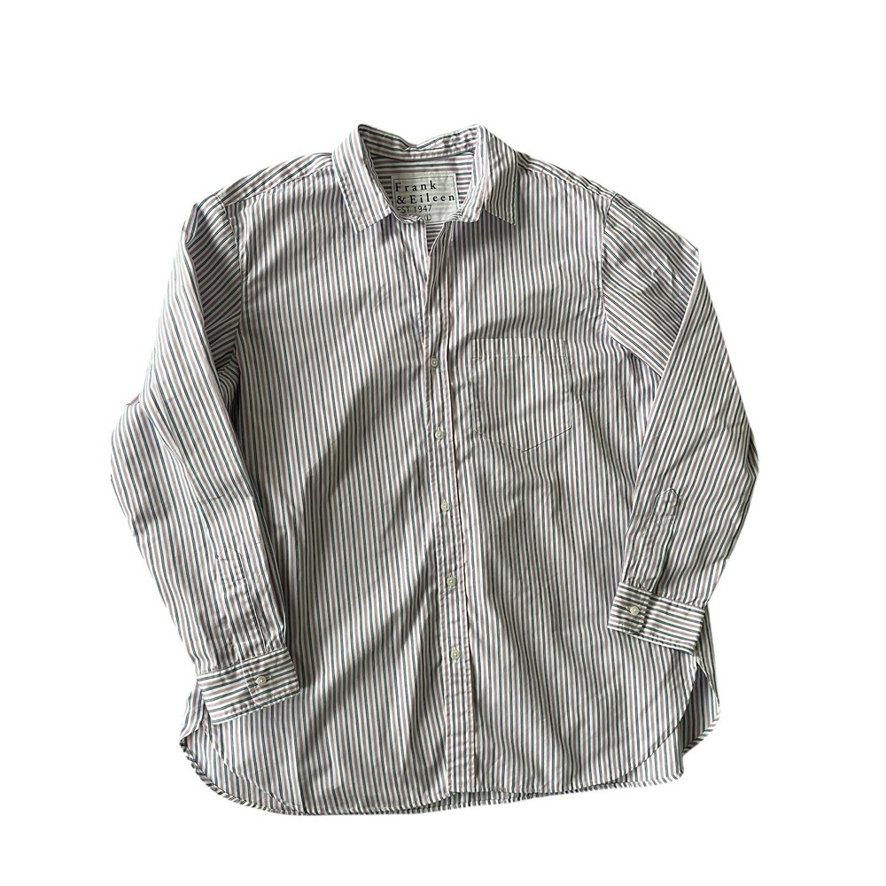 Frank &‎ Eileen  Classic Joedy Striped Long Sleeve Button Up Shirt Size Large